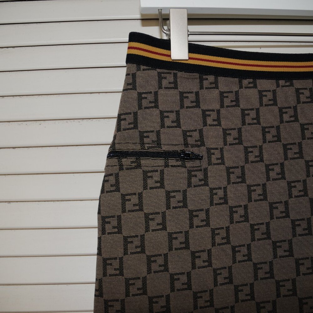 Vintage Fendi Zucca Monogram Stretch Knee-length Pencil Skirt - Picture 3 of 6